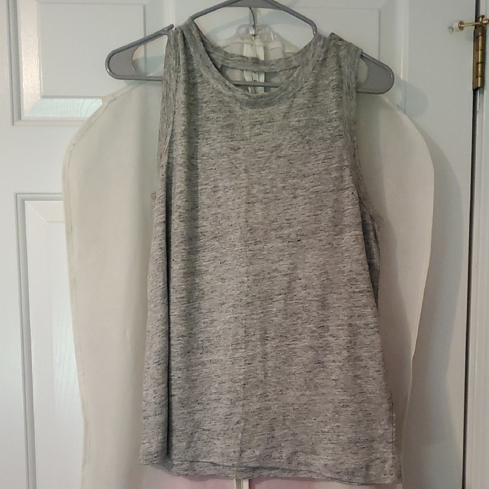 Chaser Gray Boxy Sleeveless Tank Top